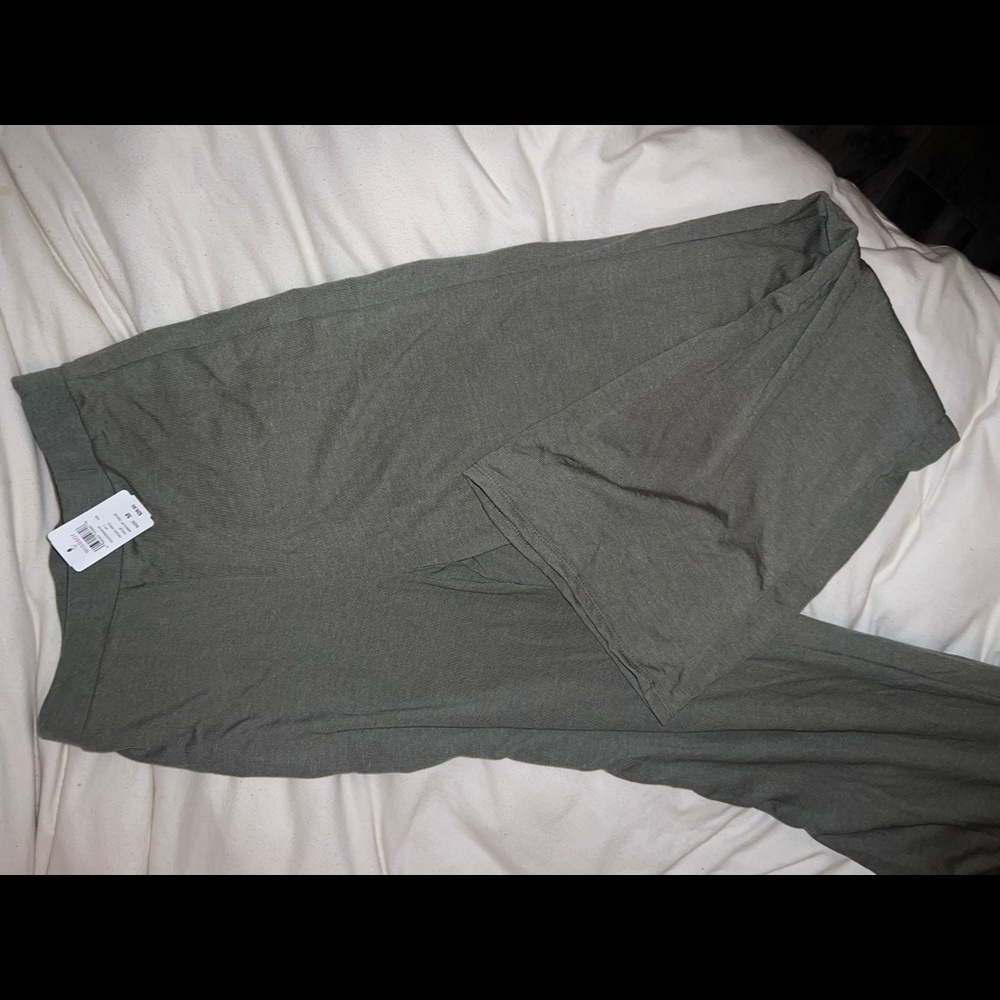 Windsor “On A Flare High-Rise Knit Pants” Sage
